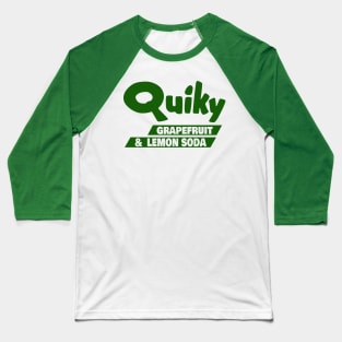 Quiky Grapefruit & Lemon Soda - Vintage Soda Pop Bottle Cap Baseball T-Shirt